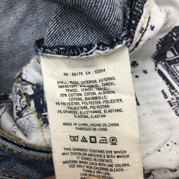 Pilcro & The Letterpress Jeans Women's Script Skinny Two Tone Legs size 30 - Picture 11 of 12